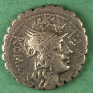 denarius serratus, Roman Republic, 118 BCE