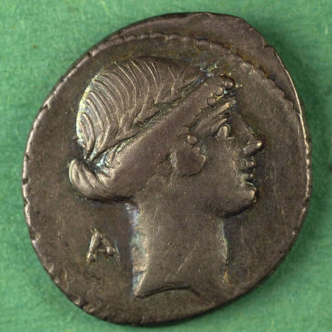 denarius, Roman Republic, 46 BCE