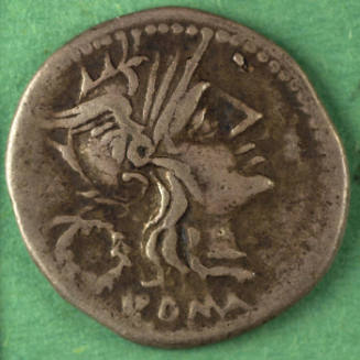 denarius, Roman Republic, 128 BCE