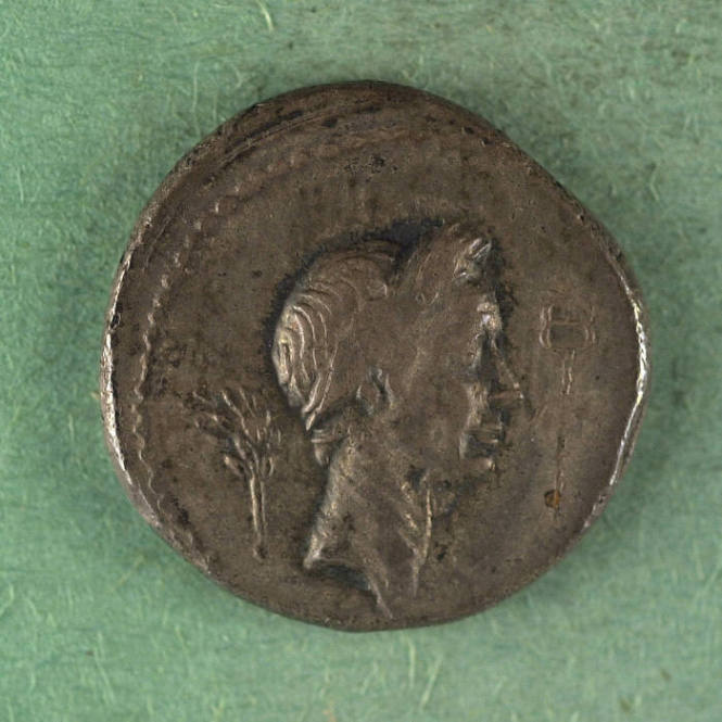 denarius, Triumviral, 42 BCE