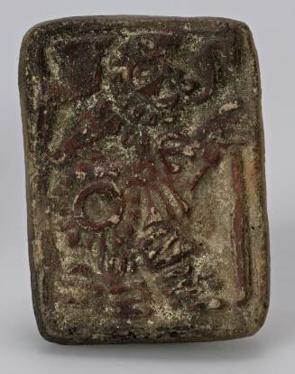 Unidentified stamp of a standing winged lion