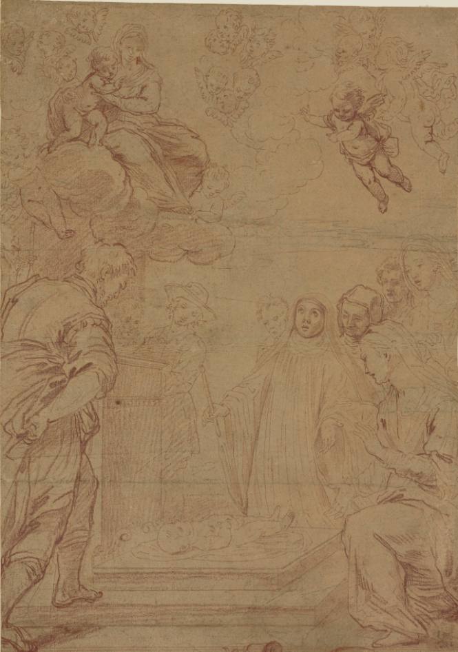 The Virgin and the Infant Christ Healing a Child through Intercession of a Female Saint