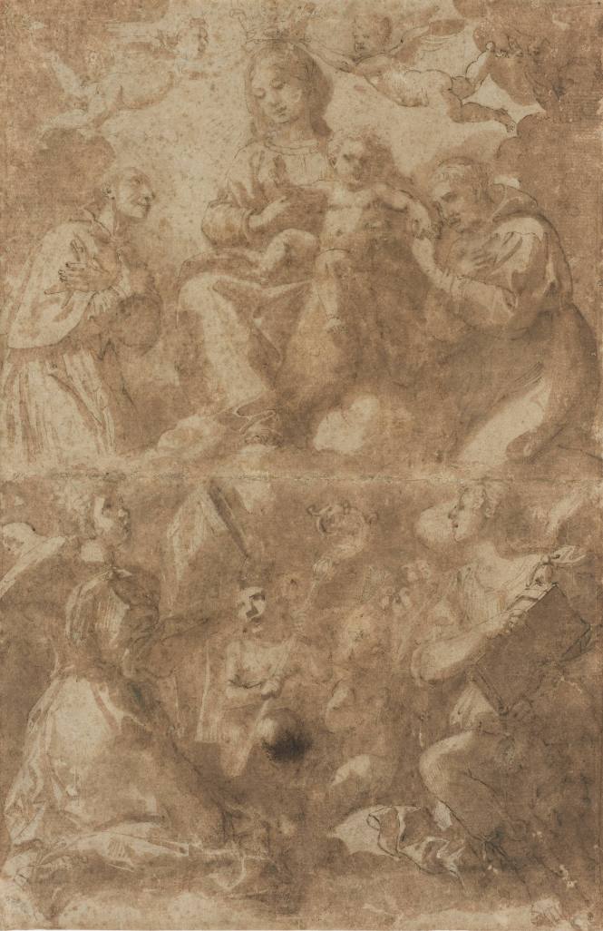 Virgin in Glory with Saints Charles Borromeo and Francis