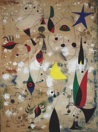 Painting (Birds, Personages, and Blue Star)