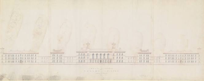 Front elevation of Vassar College, Poughkeepsie, NY
