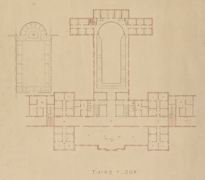 Plan of third floor, Main Builiding