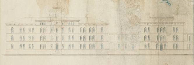 Fragment of college building