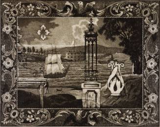 Castle Williams from the Battery (from cancelled plate)
