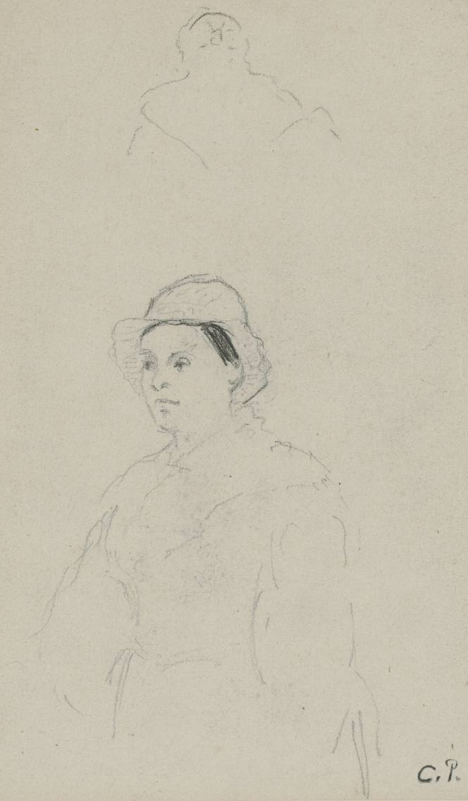 Sketch of a woman in cap