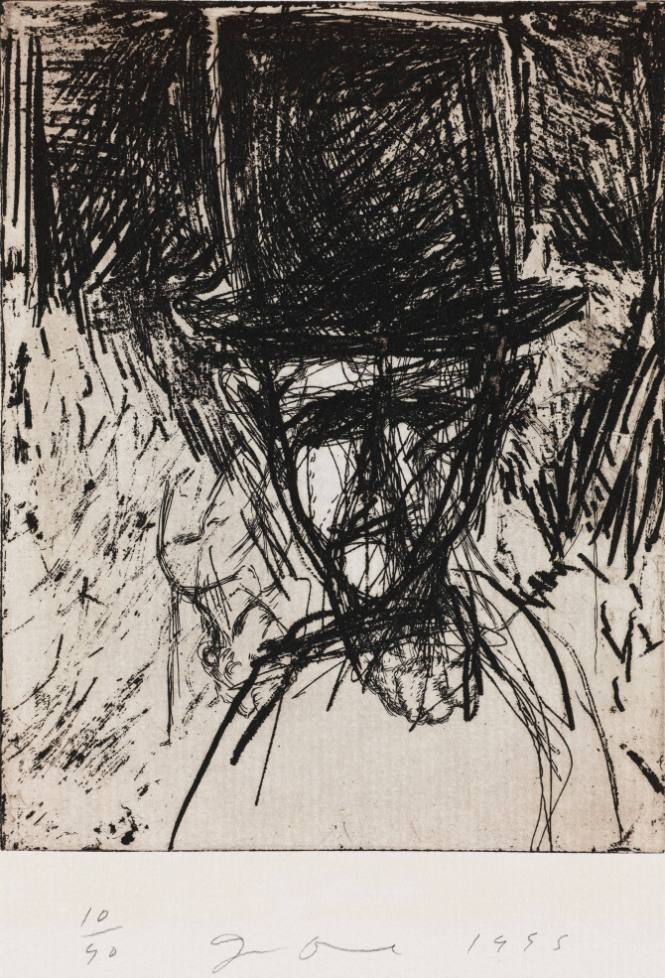 Nine Studies for Winter Dream (Portrait with Top Hat)