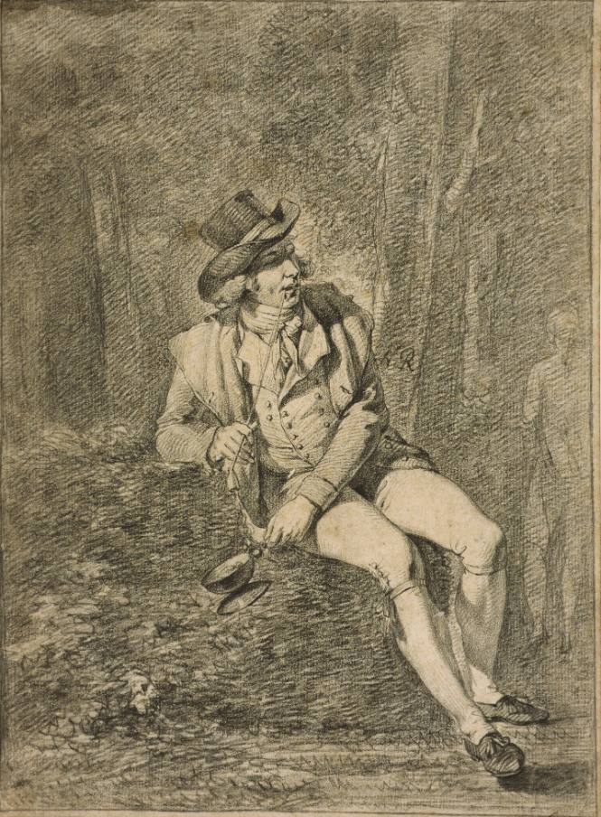 Seated Gentleman Smoking a Pipe