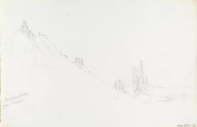 Drachenfels from below