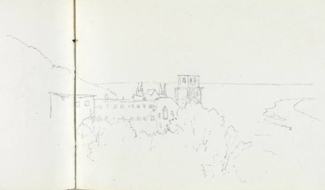 Untitled (castle and lake)