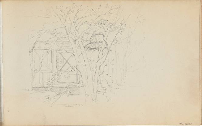 Untitled (tree and covered bridge)