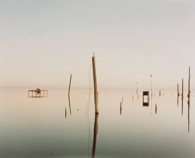T.V. Antenna, Salton Sea, California, from 'Desert Cantos III: The Flood' series