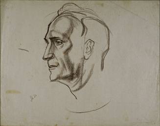 Untitled (Side profile of man’s head.)
