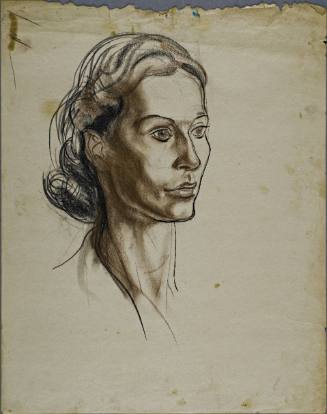 Untitled (Three quarter profile of woman’s head and neck.)