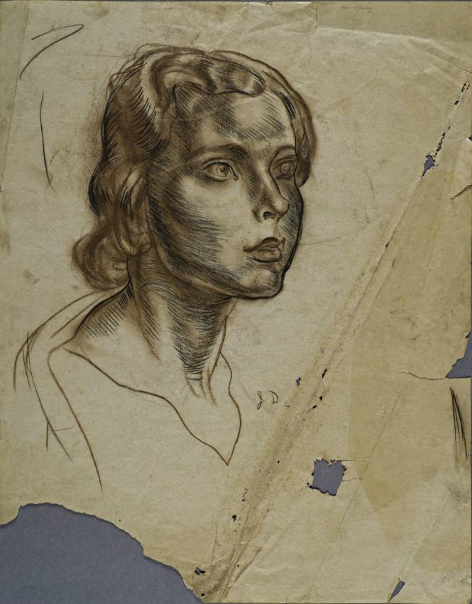 Untitled (Three quarter profile of young girl’s head)