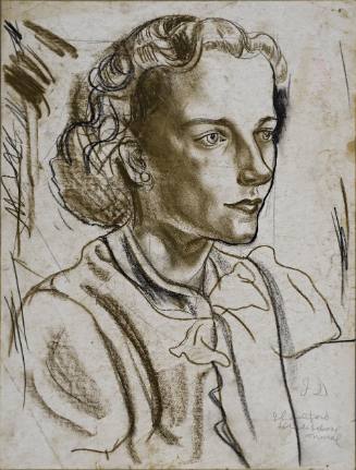Untitled (Three quarter profile from mid chest up of young girl.)