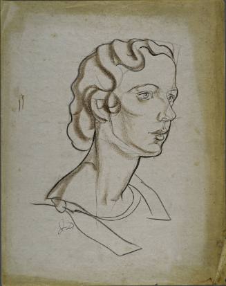 Untitled (Three quarter profile of a young woman.)