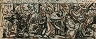 Music: Study for Mural, "American Rhythm," Stamford (Connecticut) High School