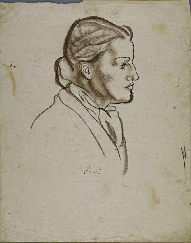 Untitled (Side profile of woman)