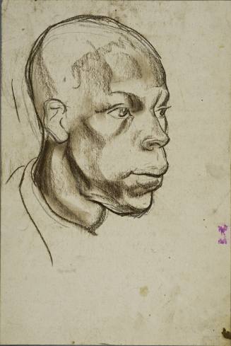 Untitled (Portrait of bald headed young man, 3/4 view)