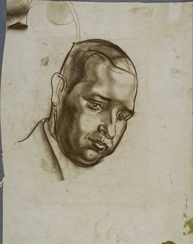 Untitled (Three quarter profile of man.)