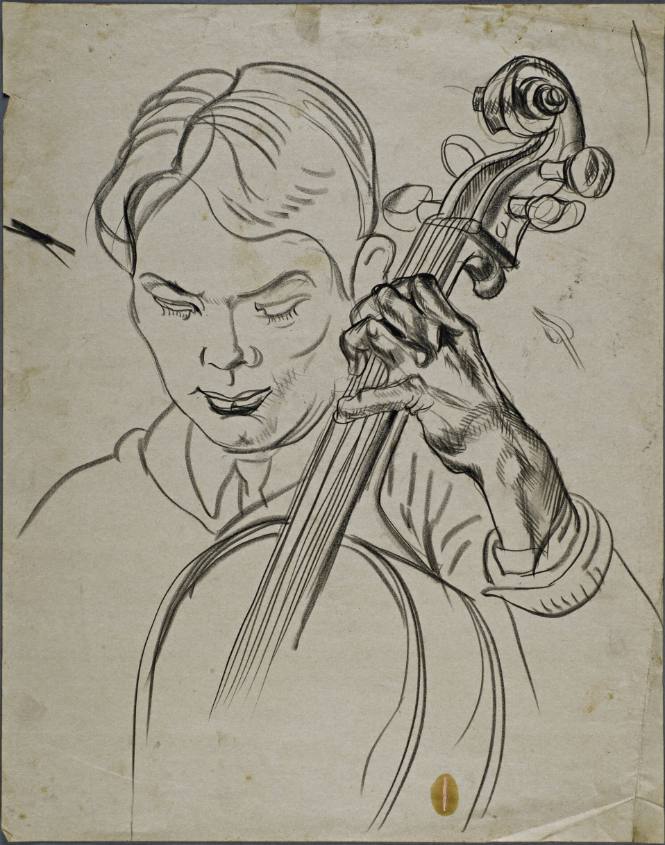 Untitled (Young man playing the violin.)