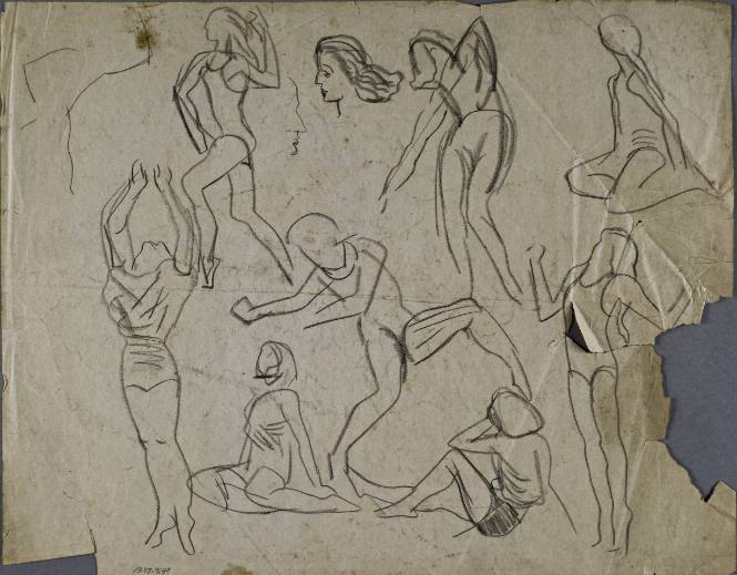Untitled (Multiple figure studies)f