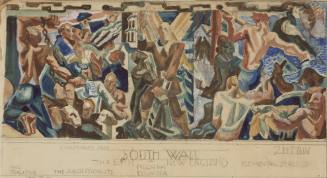 The Epic of New England: study for Mural, "New England Tradition," Stamford (Connecticut) High School