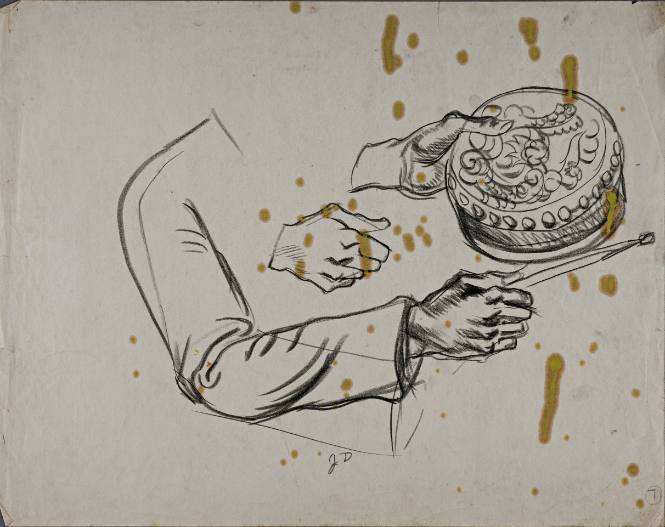 Untitled (Study of hands and arm of a drummer)