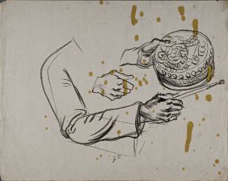 Untitled (Study of hands and arm of a drummer)