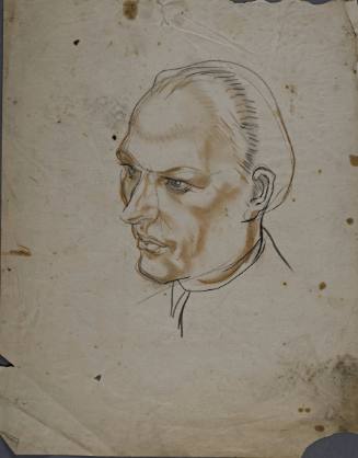 Untitled (Three quarter view of a man’s head with a receding hairline)
