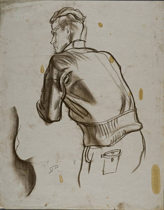 Untitled (Side and back view of man in sweater)