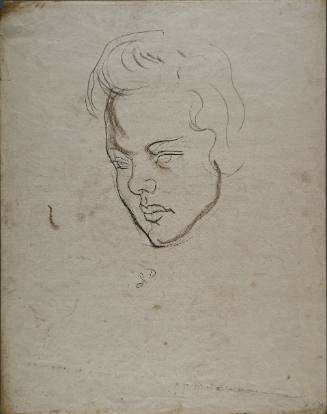 Untitled (Three quarter profile of young woman’s head facing left)