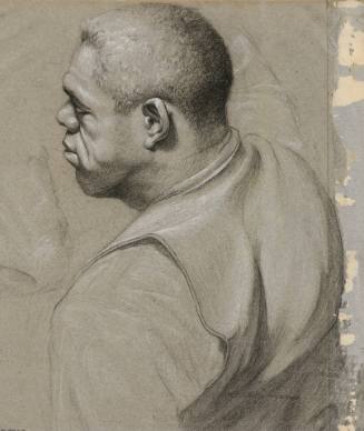 Untitled (Three quarter view of man’s head and back)