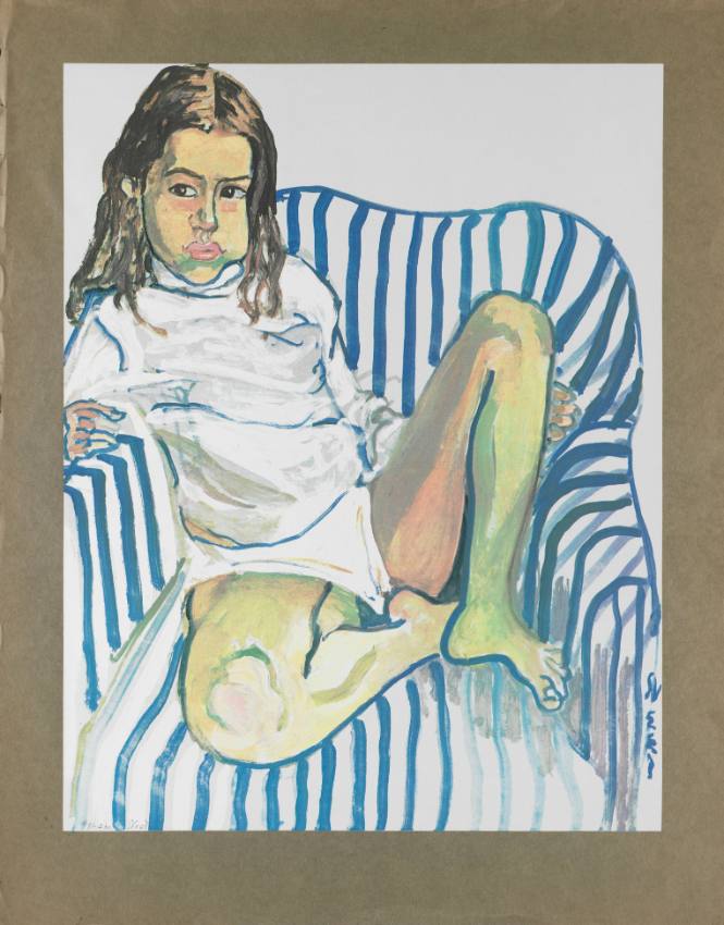 Grandaughter in Striped Chair