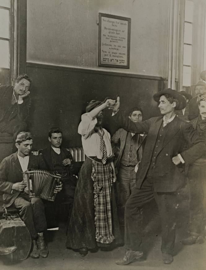 Music and a Little Dancing While Waiting at Ellis Island