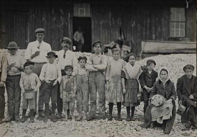 Untitled (Child oyster shuckers)