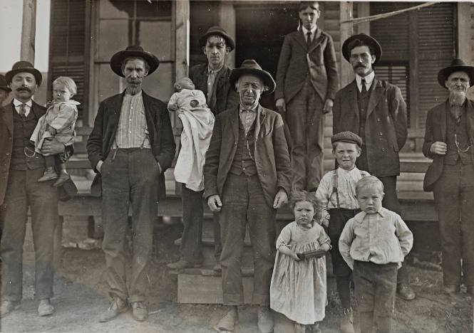 Untitled (Men and young children)
