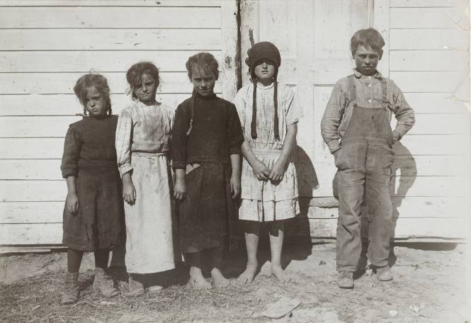 Untitled (Five children at doorway)
