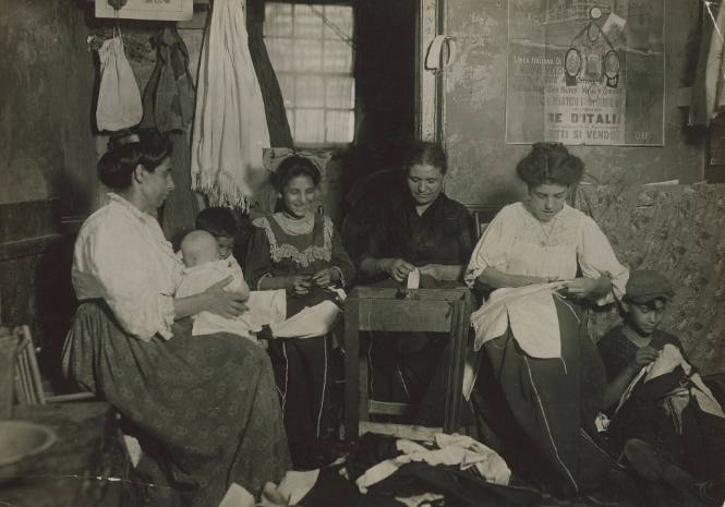 Sweatshop in New York Tenement Work