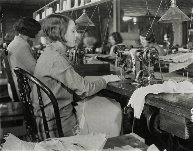 At Work in a Garment Factory, New York