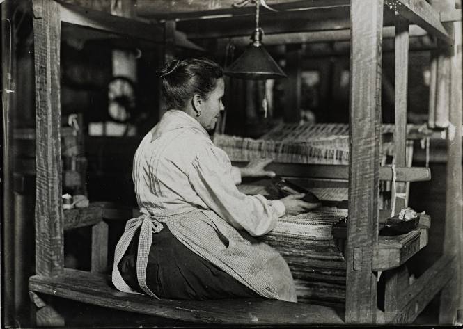 Italian Immigrant Rug Weaver at the Hull House Work-Shop