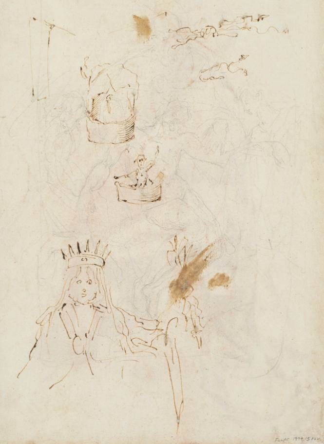 Figure with study of crowns