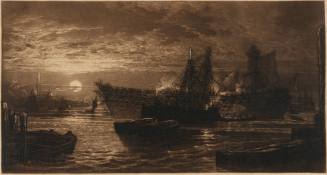 Ship and boats in the port of Venice