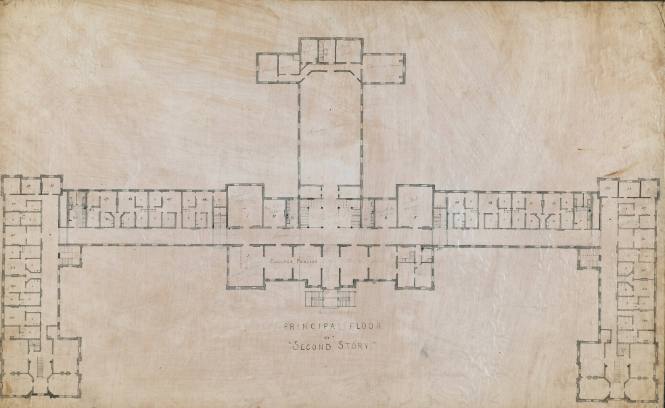 Architectural renderings of Main Building Principal floor or 2nd story
