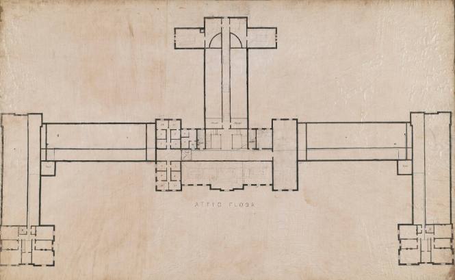 Architectural renderings of Main Building Attic floor