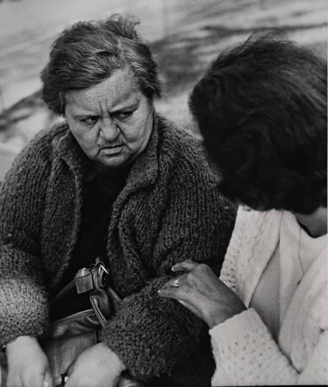 Untitled (Close-up of two women in conversation)